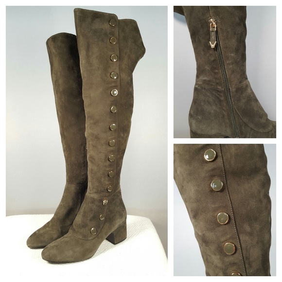 forest green thigh high boots